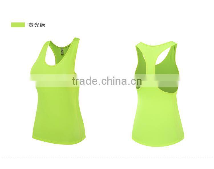 Stylish wholesale polyester fitness womens sport vest tank top