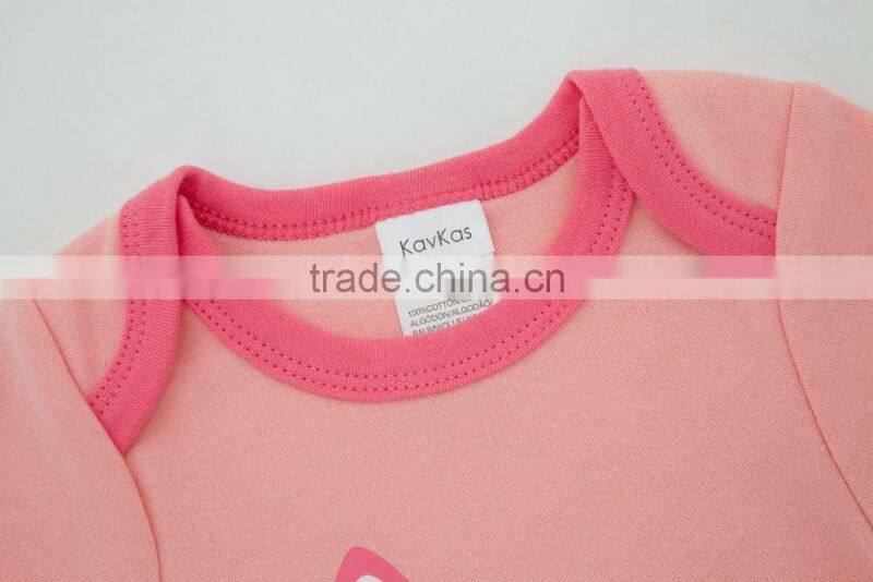 2017 Summer Clothes Short Sleeve 100% Cotton Baby Rompers Girl