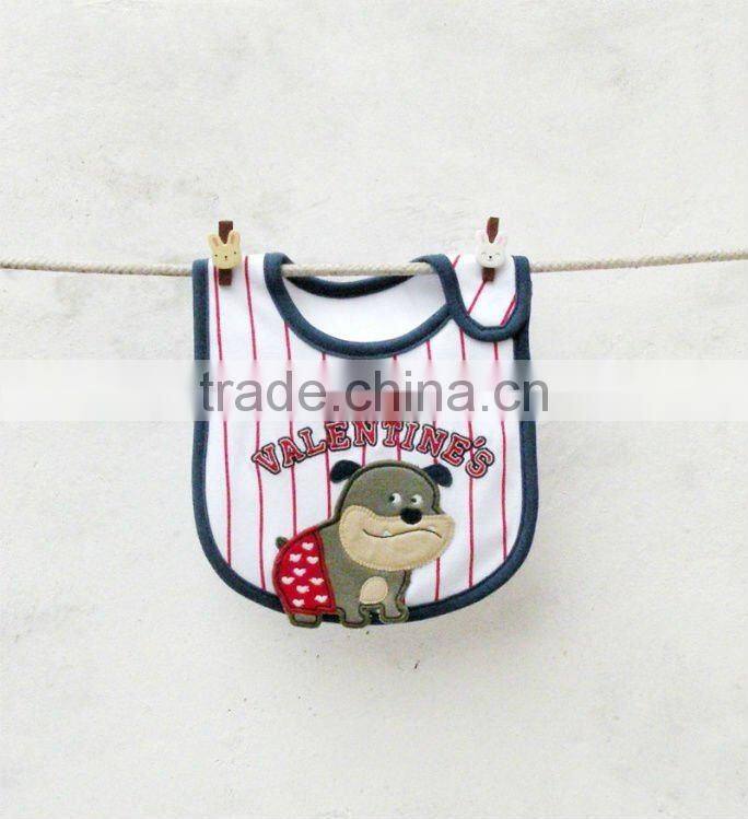 child clothing cute emobroidered waterproof baby bib