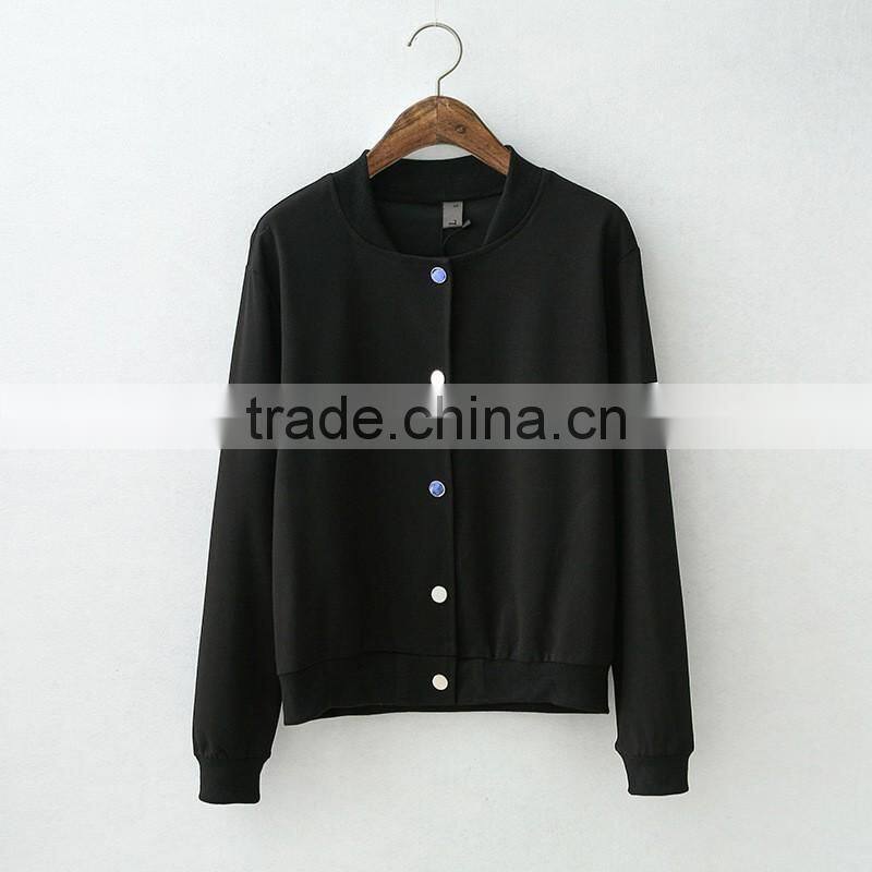 Brand New Cute Baseball Jacket Long Sleeve bomber jacket Stand Collar Slim Womens Coats And Jackets 2016