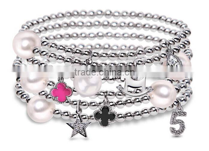 gold love letter charm suede leather bracelet custom logo charm leather bracelet