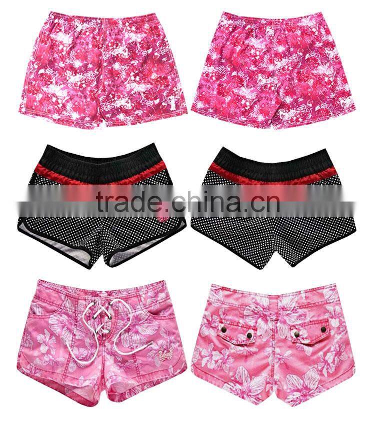 lady pink sublimation small size board shorts