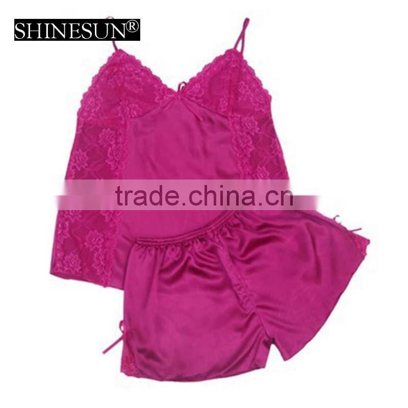 2017 silk pajamas harness sexy night skirt sleepwear home clothes sexy underwear