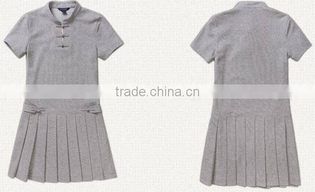 OEM Customzied kids primary school uniforms wholesale fancy polo school dress