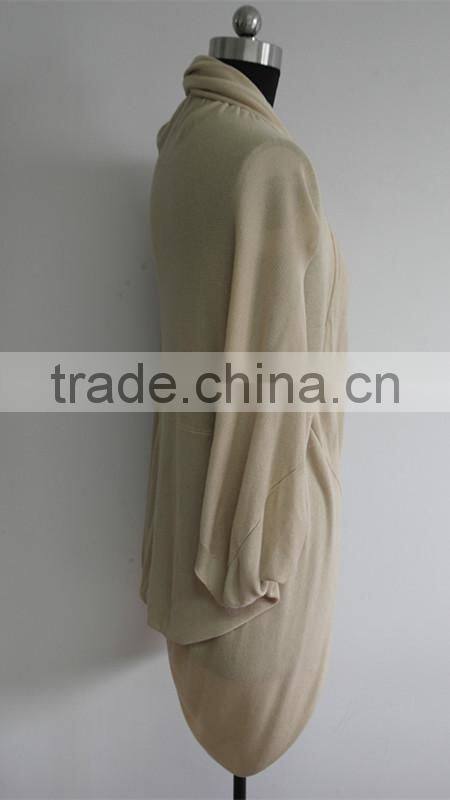 Fashion girls custom knit butterfly sleeves knitted poncho sweater