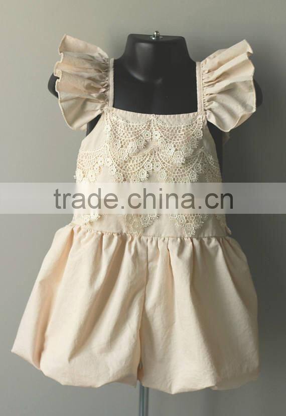 Little Girls Romper Lace Overlay Baby Clothes Romper Boho Baby Clothes European