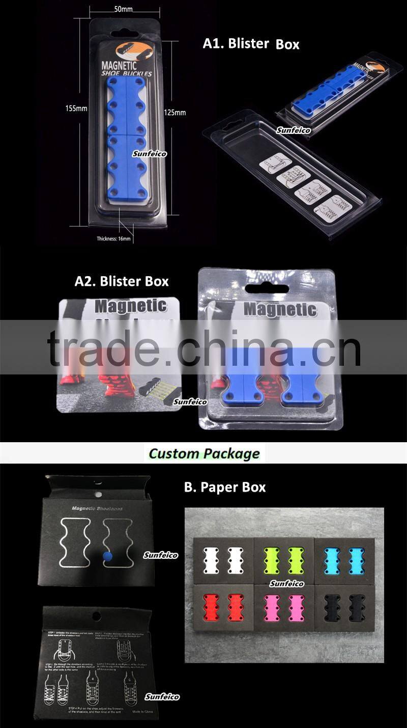 Fastest Magnetic Closing Strong Will Yeezy Sneaker Lace Buckles Never Tie Shoelace Closures - Manufacturer Production - black