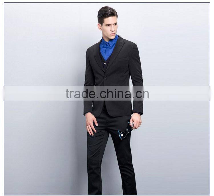 Custom Men's Wool Three Pieces Suit Of Korean Tuxedo For Men