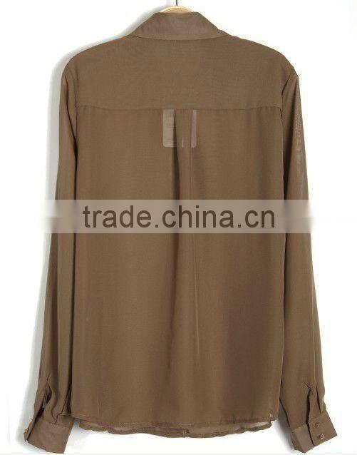 2013 women chiffon formal shirts/china garment