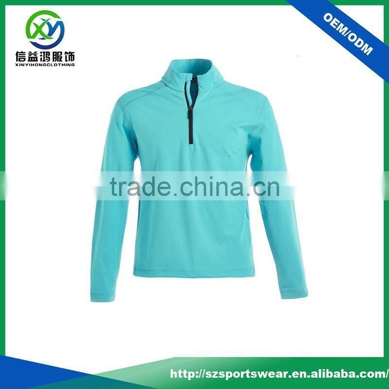 Fashion style design mens High quality 1/4 zip sports long sleeve pullover windbreaker/gym hoodie/golf knitwear