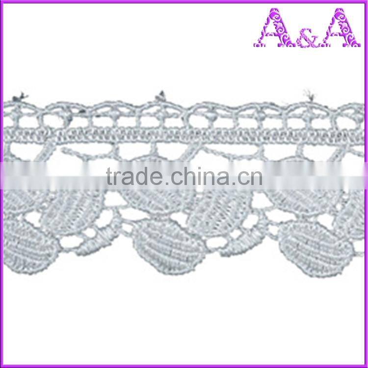 pretty ladies embroidery cotton flower lace trim black lace