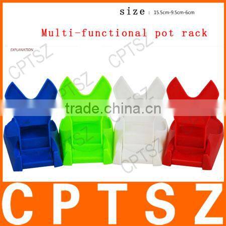 Hottest Folding multi-function pot rack pan rack + spoon frame and a thing