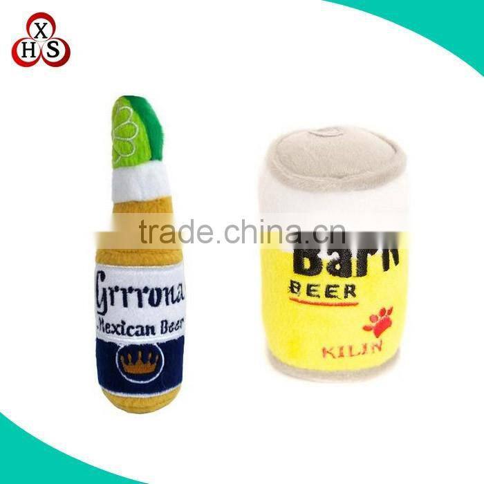 Wholesale custom plush beer toy soft stuffed plush toy beer