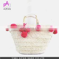 Women Summer Woven Shopping Straw Basket Bag