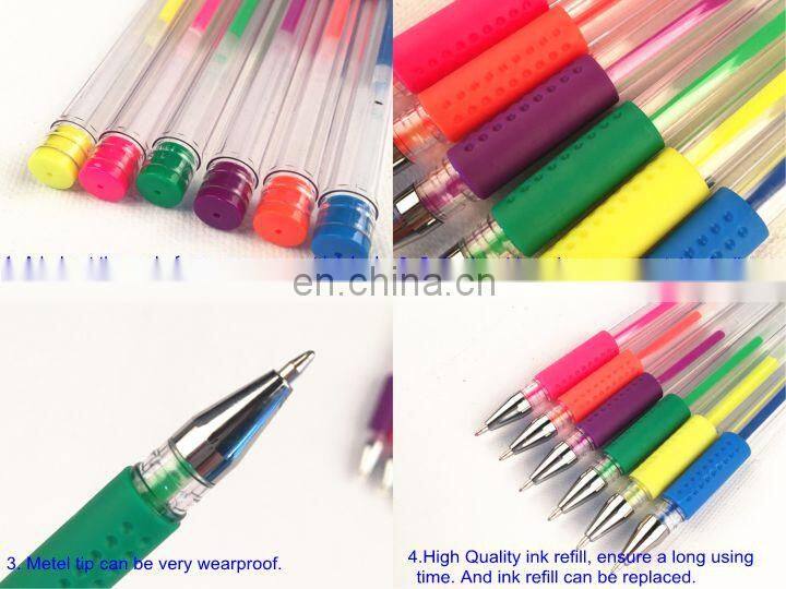 China Factory New Design 48 Gel Pen Set 48 Pack Free Sample Gel Pen Set