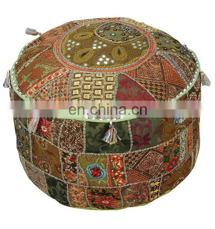 Indian Handmade Fabric Ottoman & Pouf Stool from India