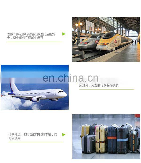 Custom cheap buckle bind belt for packing suitcase