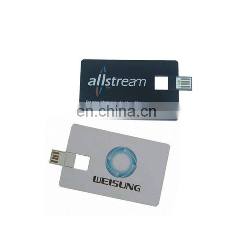 New plastic portable business card usb flash drive with custom printing