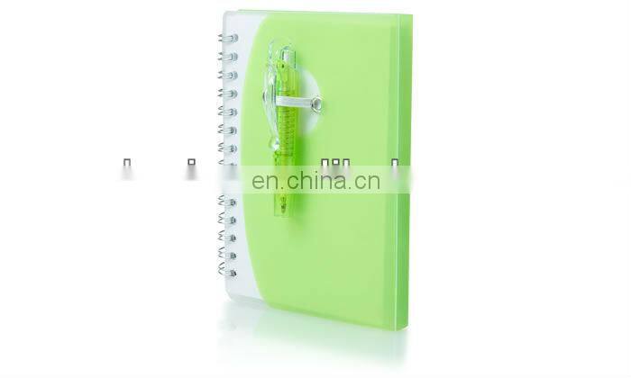Professional PP Pocket Spiral Notebook with Pen