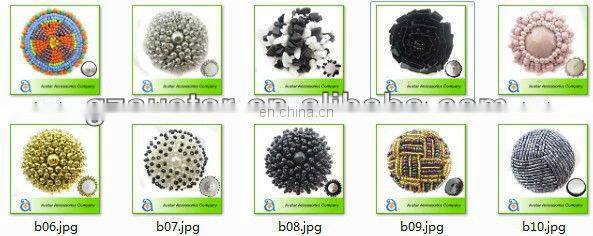 Wholesale Gold handmade beads button for lady shoes