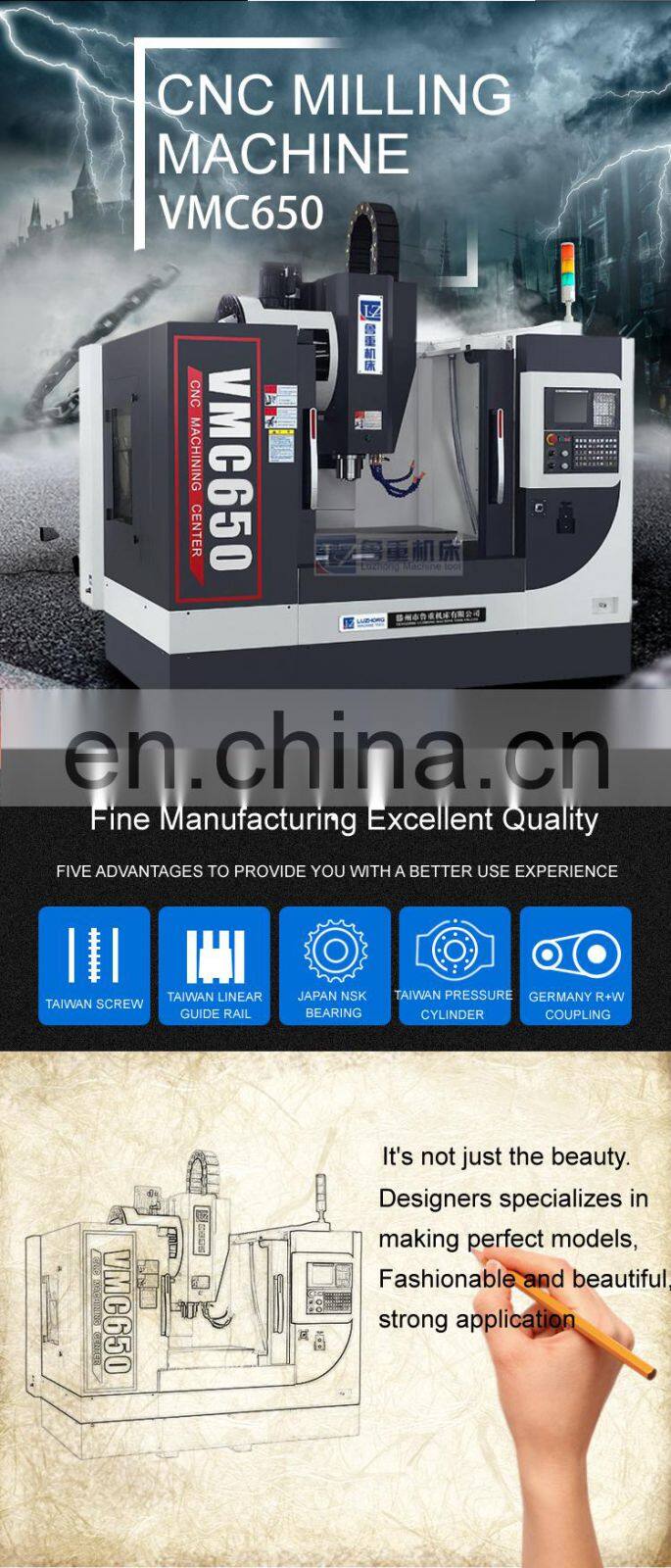 Vertical Machining Center Price VMC650 CNC Milling Machine