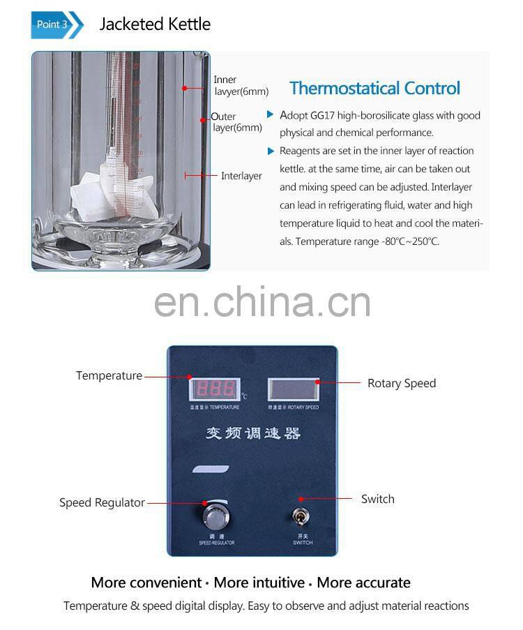 Lab Scale Mobile Glass Reactor with Vertical Condenser