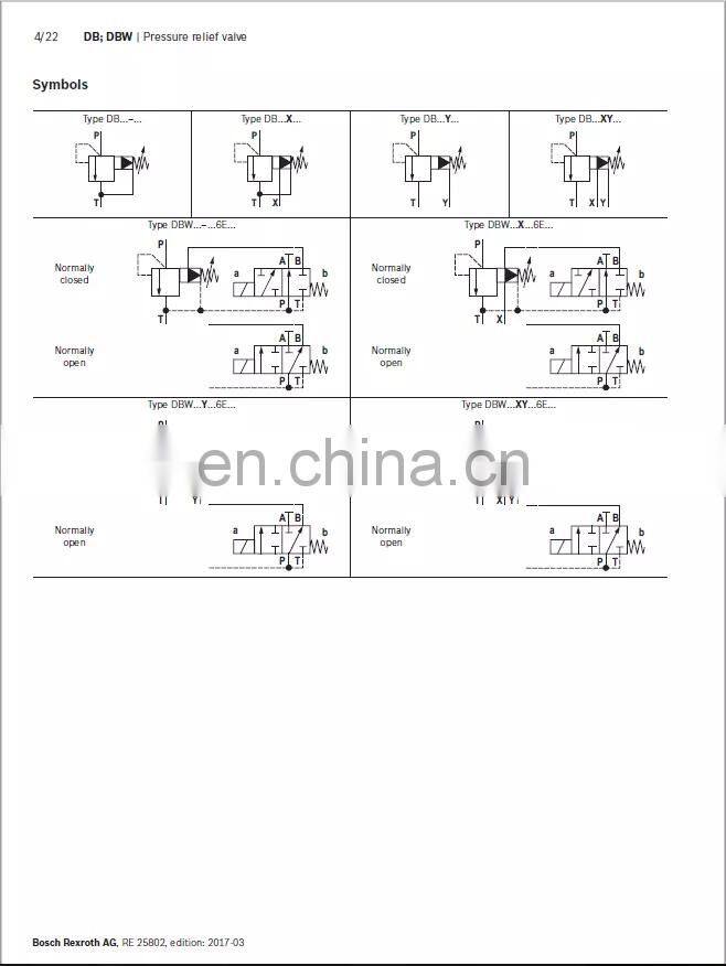 Rexroth DBW20 DBW20B1 DBW-20-B1 series pressure relief valve DBW-20-B1-5X/350-6EG24N9K4