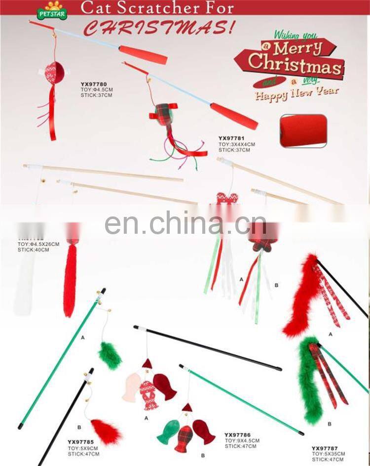 Promotional funny cat toys pet accessory Cat teaser feather playing