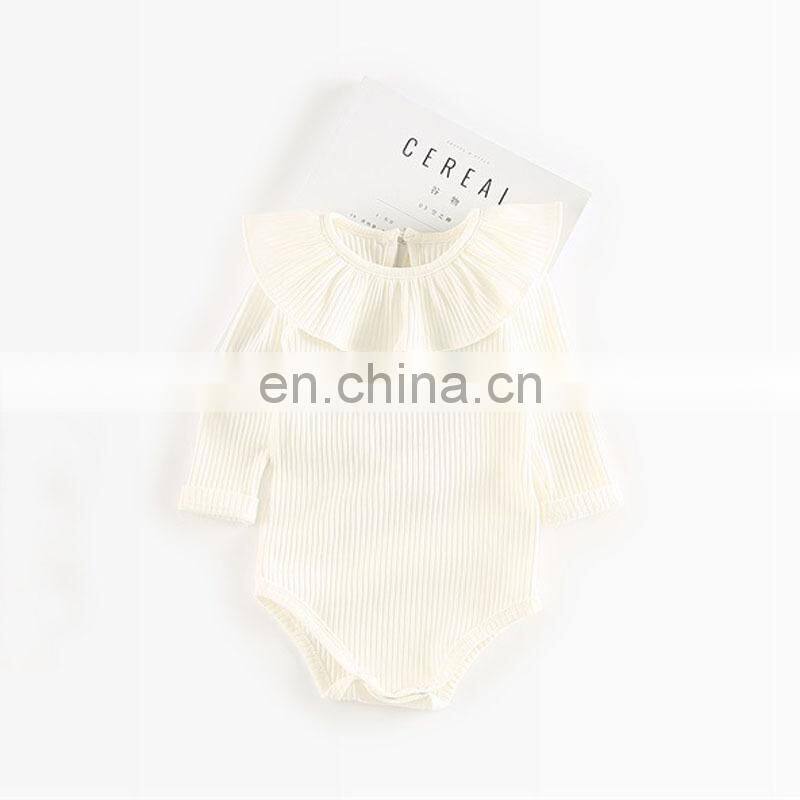 Infants & Toddler Clothes Rib Cotton Ruffle Princess Baby Girls Romper