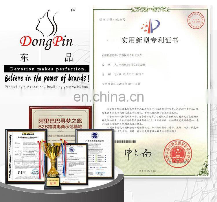 salon trolley wheel platform trolley with drawers and lamp