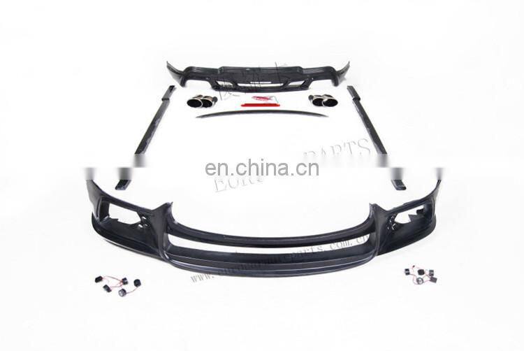 Ghibli to W style body kit 2011y~ FRP material front bumper with LED rear bumper side skirts trunk spoiler exhaust tips