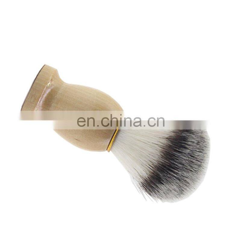 Wholesale Men Grooming Shave Shaving Brush Synthetic Hair Wooden Handle Shaving Brush Barber Brush Knots