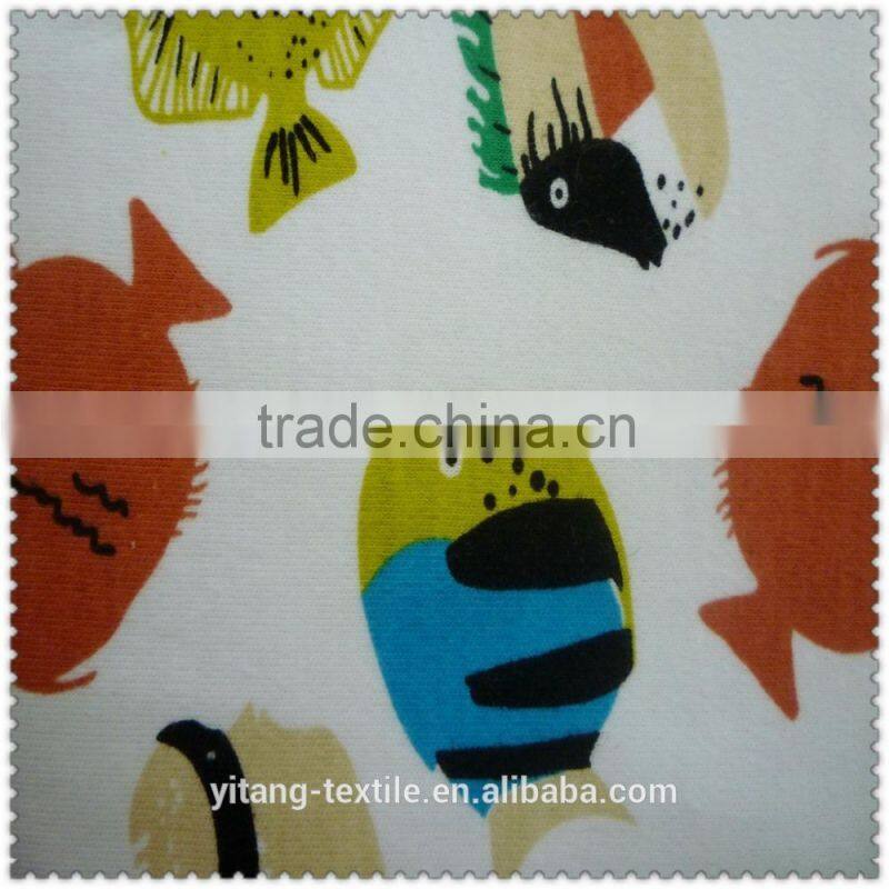 Knit print fabric for clothes