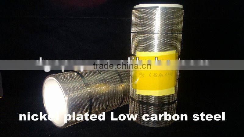 Punching Nickel plated low carbon steel belt Small circular aperture