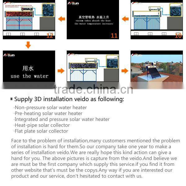 4Solar water heater system vaccum tube solar water heater compact solar water heater