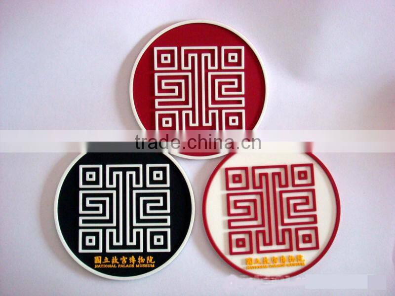Paper cardboard cup pads for hotel, cheap thin paper coaster round customized