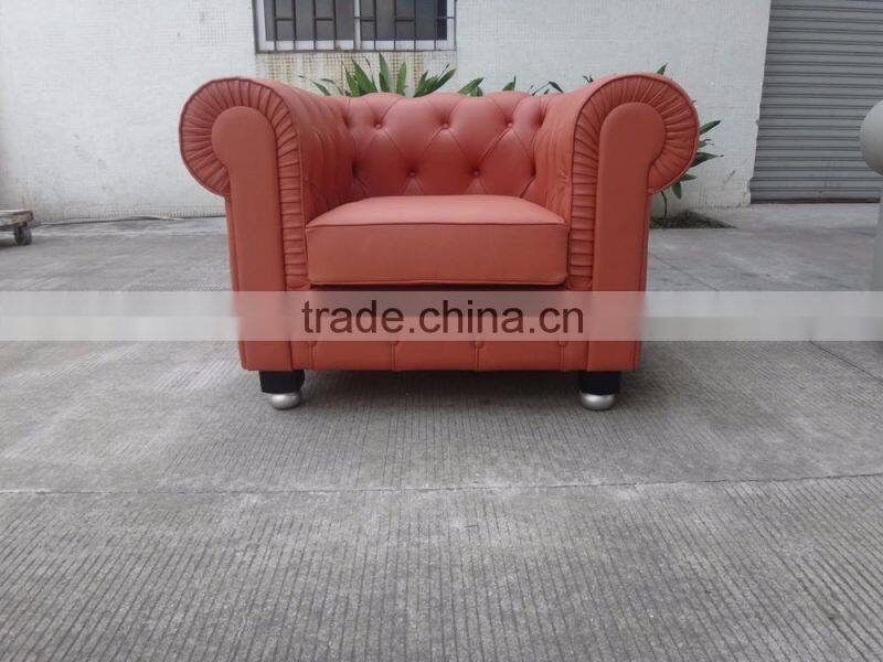 classic leather mid century Chesterfield sofa