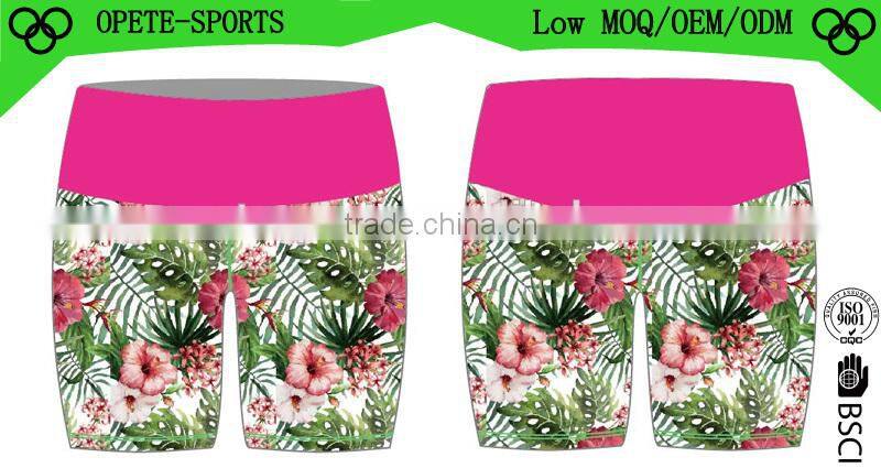 Women Sports Gym Workout Waistband Skinny Yoga Shorts