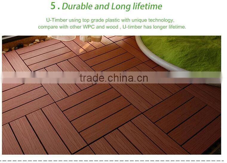 WPC diy Tiles Artificial wpc decking tiles wpc decking tiles