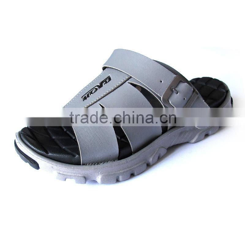 Elegant style men made leather strap leather sandals