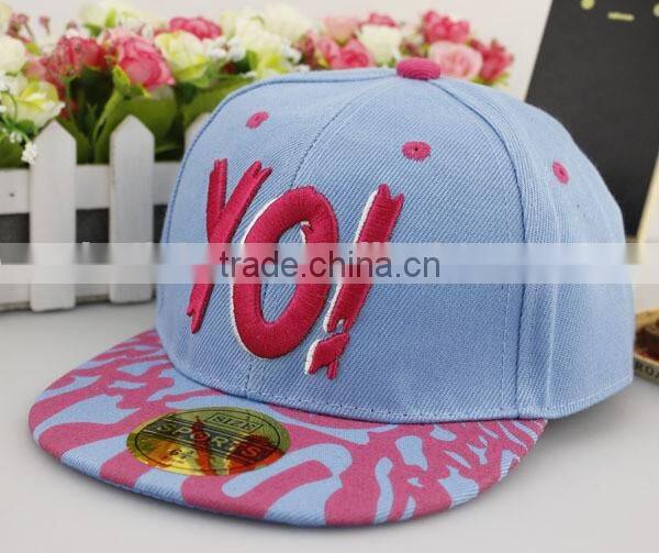 Fashion Lovely YO! Embroidery Design Boys Girls Summer Sun Hats
