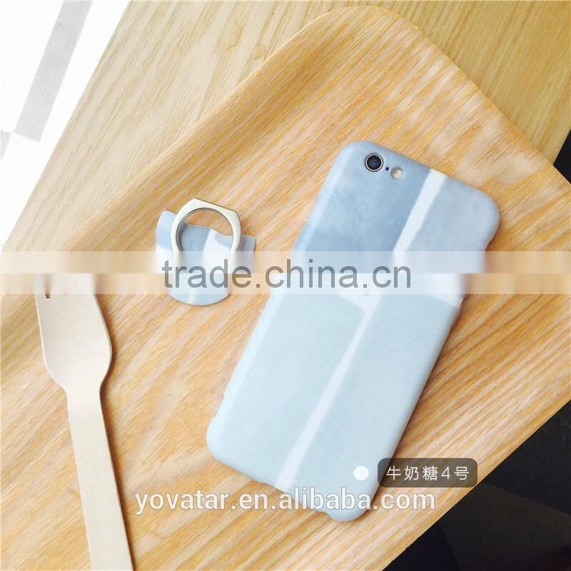 Soft Silicone Mobile Phone Case Simple Style Cell Phone Case for iPhone6/6 plus with Ring Stand