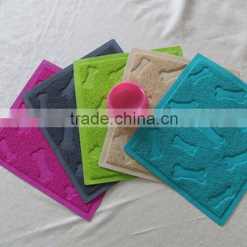 lovely paw prints cat mat/pvc cat litter catcher mat/cat toilet mat
