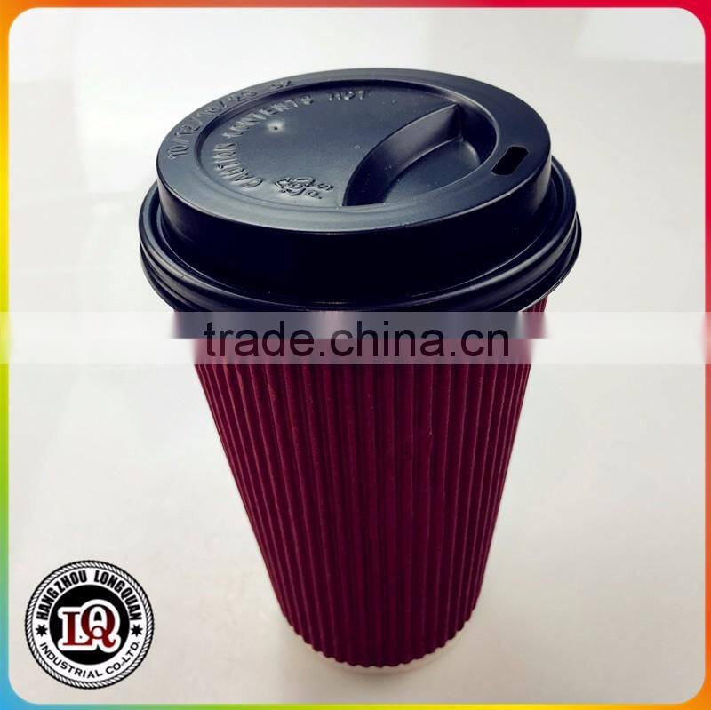 Disposable Paper Hot Coffee Tea Drinks Cups with Lids