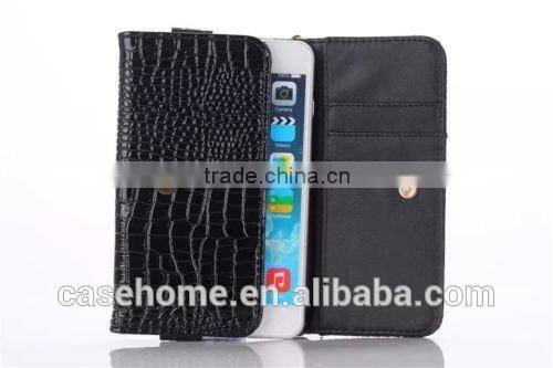 Luxury Wallet PU Leather Pouch Case Cover for Various Smart Phones With Strap and card holder