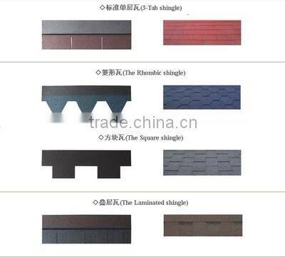 Round shingle asphalt roof tiles