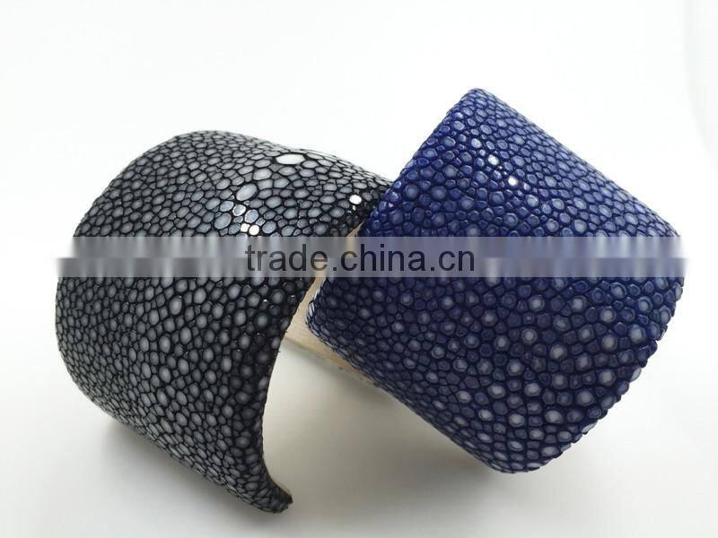 luxury high end quality Real Stingray cuff bangle bracelet cuff stingray bangle