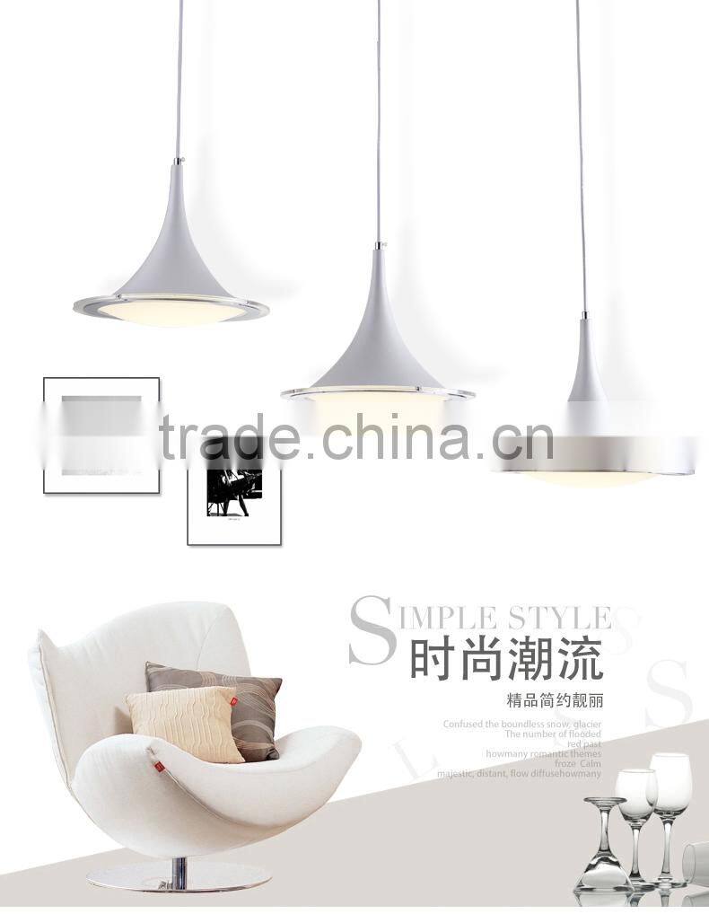 12w Trumpet LED Pendant Light Dining Room Creative Horn Lamp LED Droplight