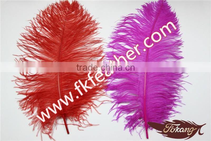 Dyed Ostrich Feather Large Red Craft Ostrich Feather Cheap Wedding Decorations