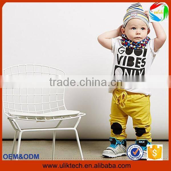 2016 Manufacturer new arrival child clothes for 2 pieces fashion baby boy clothing set wholesale summer kids clothes(ulik-SC099)